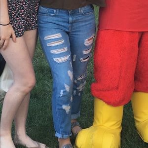 Forever 21 distressed boyfriend jeans